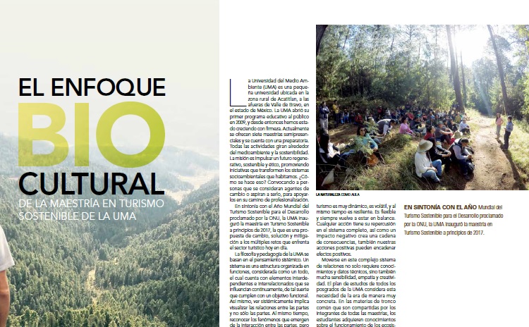 Enfoque Biocultural de la Maestría en Turismo Sostenible